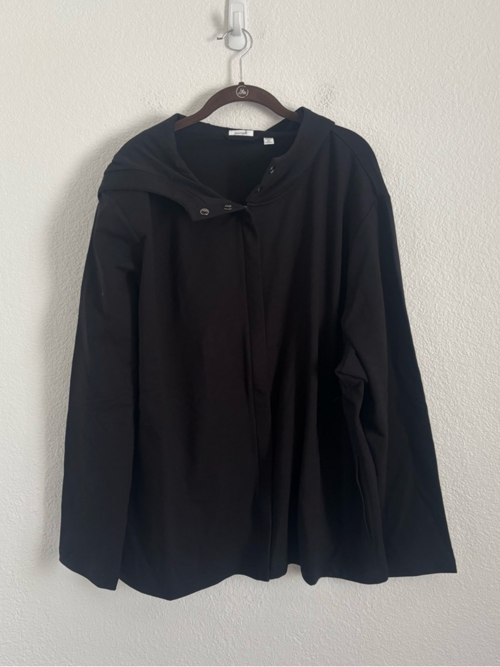 Pure J. Jill Women's Size 4X Black Full Zip Hooded Sweater